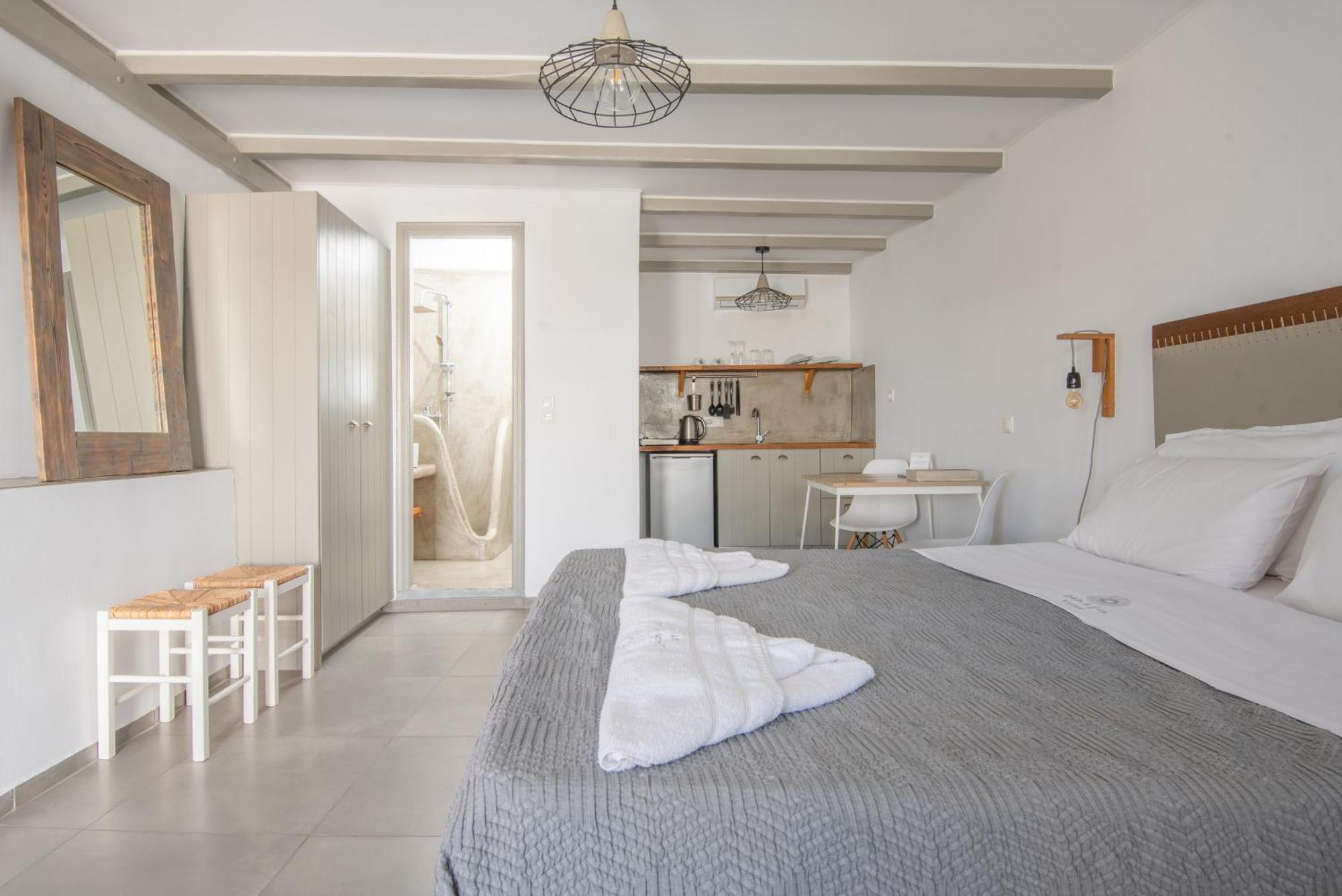 White And Grey Apartment Mykonos Town Exterior foto