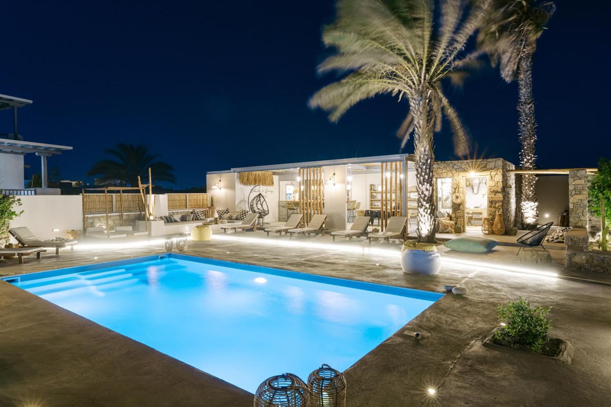 White And Grey Apartment Mykonos Town Exterior foto